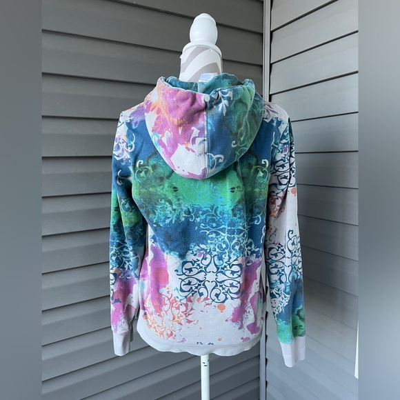 RARE-Vintage The North Face Tye Dye Women’s Hoodie Jacket Sz M - Picture 3 of 8